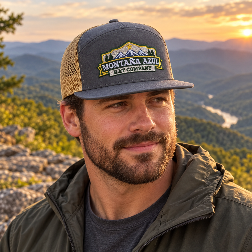 Montaña Azul Hat Co. Richardson 168 – 7-Panel Flat Bill Hat
