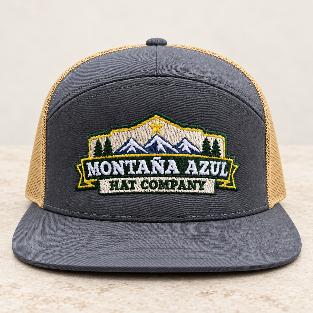 Montaña Azul Hat Co. Richardson 168 – 7-Panel Flat Bill Hat