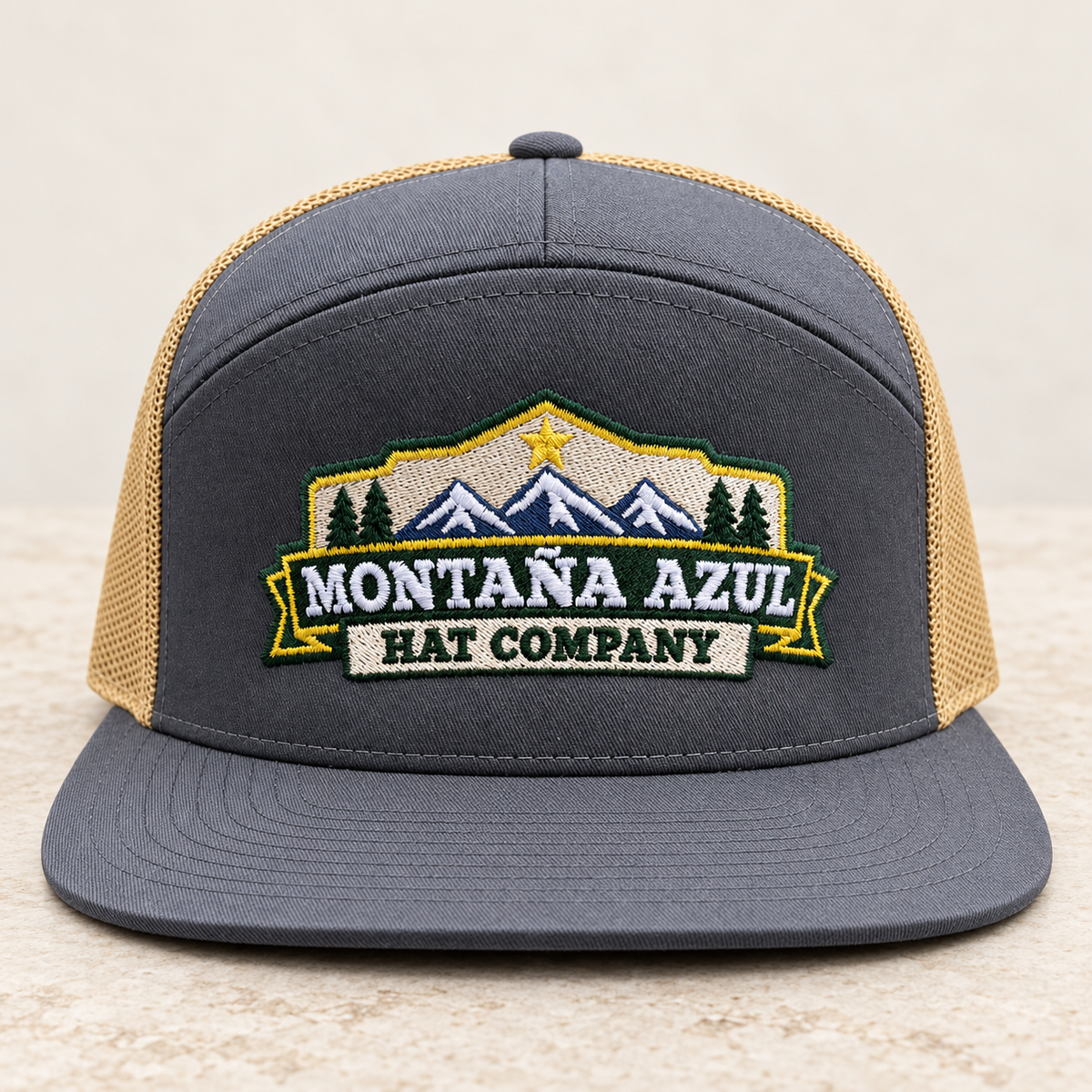 Montaña Azul Hat Co. Richardson 168 – 7-Panel Flat Bill Hat