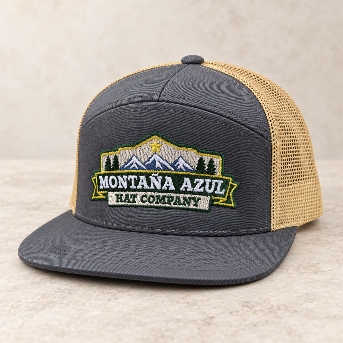 Montaña Azul Hat Co. Richardson 168 – 7-Panel Flat Bill Hat