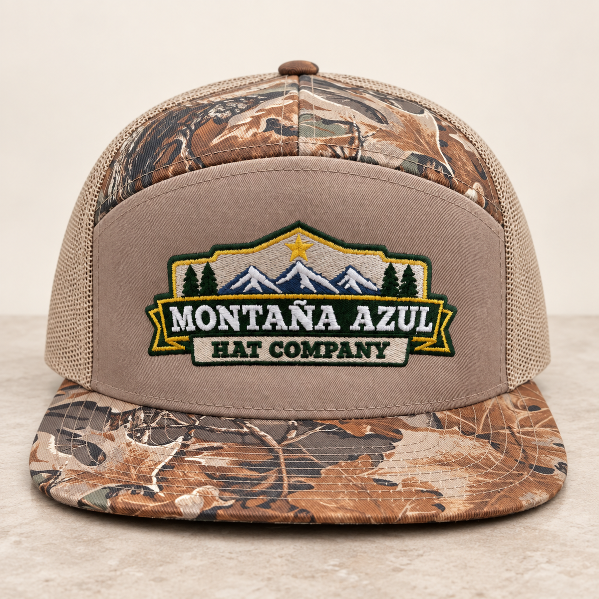 Montaña Azul Hat Co. Richardson 168 – 7-Panel Flat Bill Hat