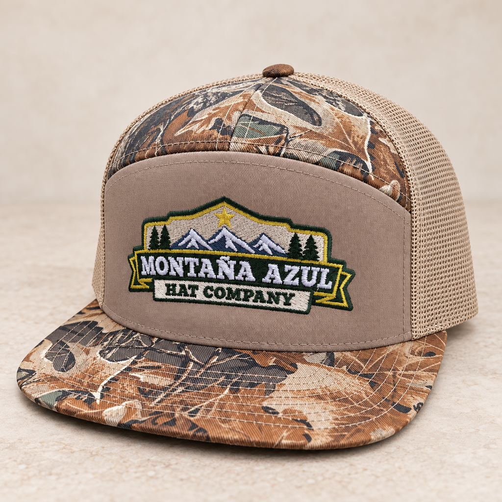 Montaña Azul Hat Co. Richardson 168 – 7-Panel Flat Bill Hat