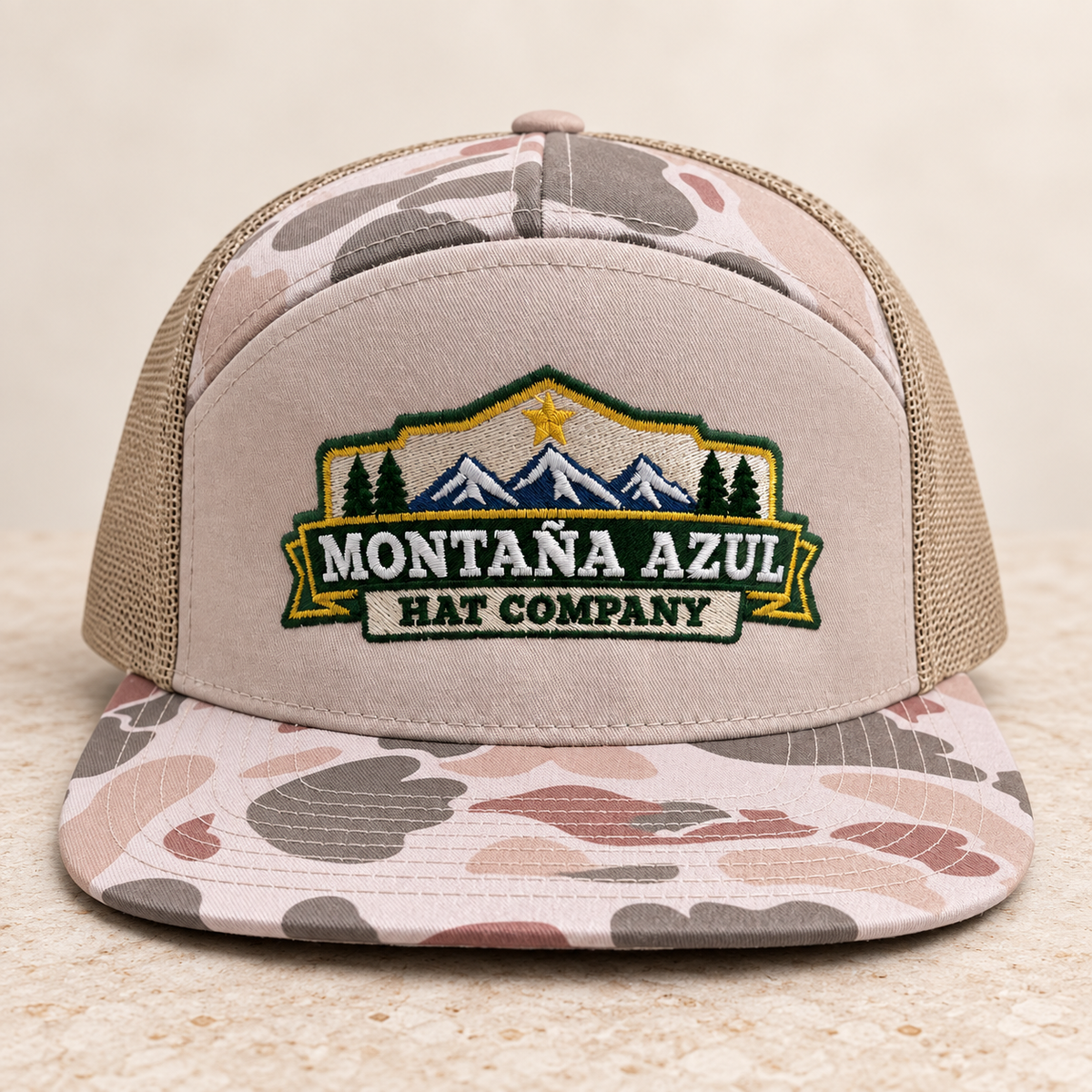 Montaña Azul Hat Co. Richardson 168 – 7-Panel Flat Bill Hat