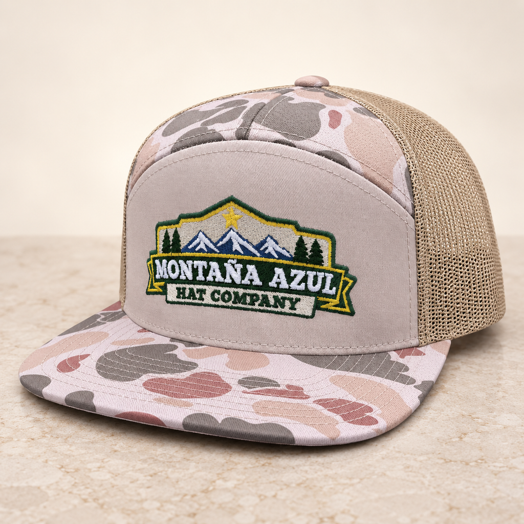 Montaña Azul Hat Co. Richardson 168 – 7-Panel Flat Bill Hat
