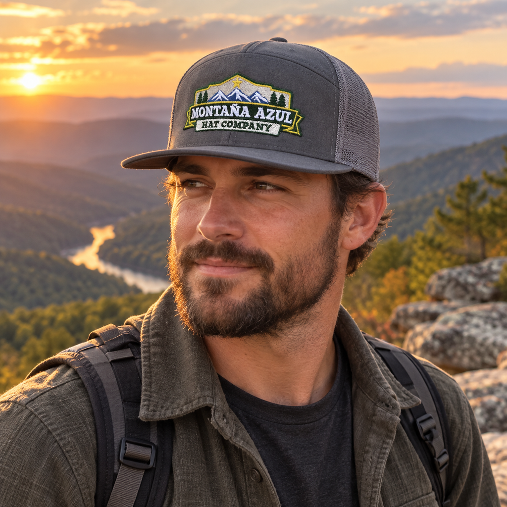 Montaña Azul Hat Co. Richardson 168 – 7-Panel Flat Bill Hat