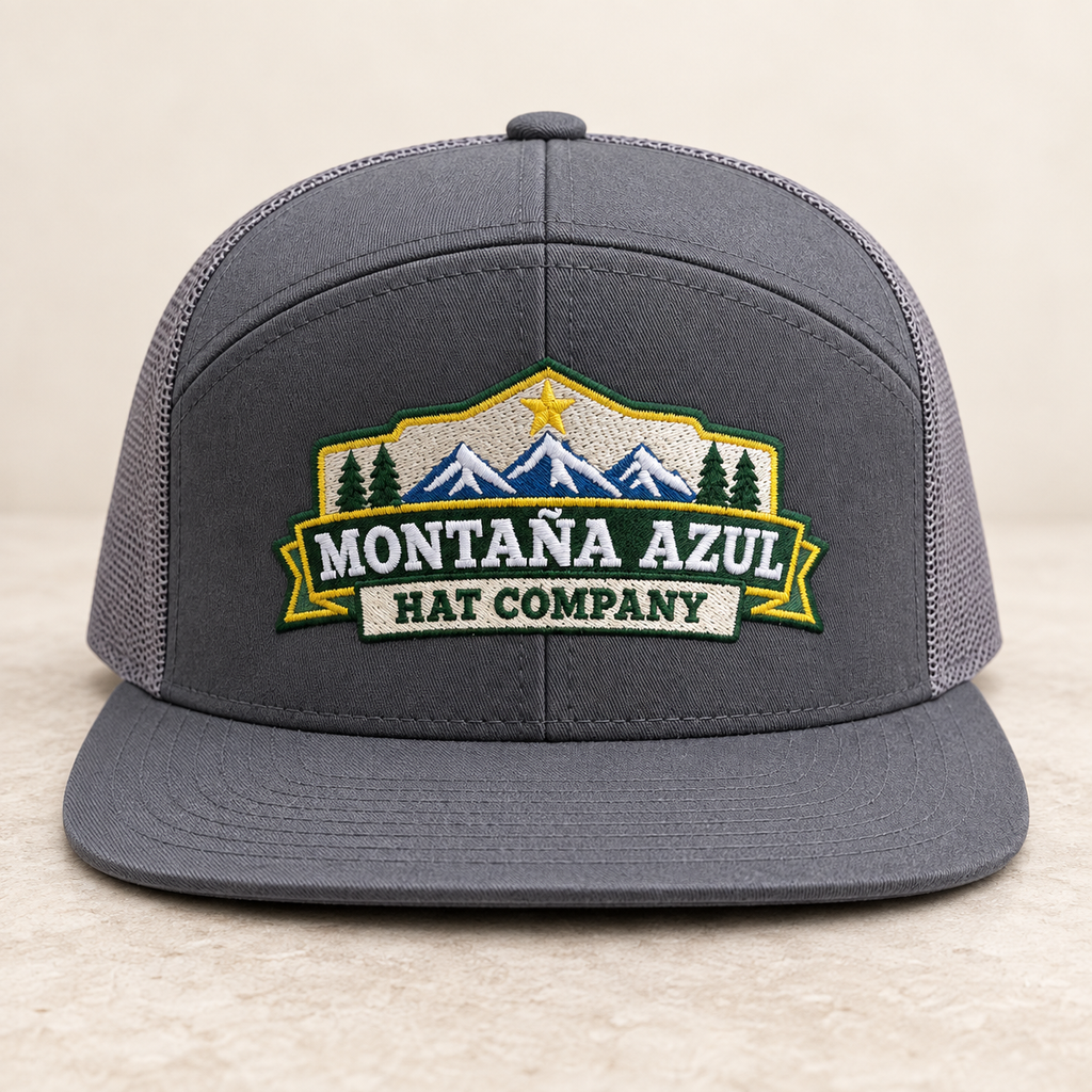 Montaña Azul Hat Co. Richardson 168 – 7-Panel Flat Bill Hat