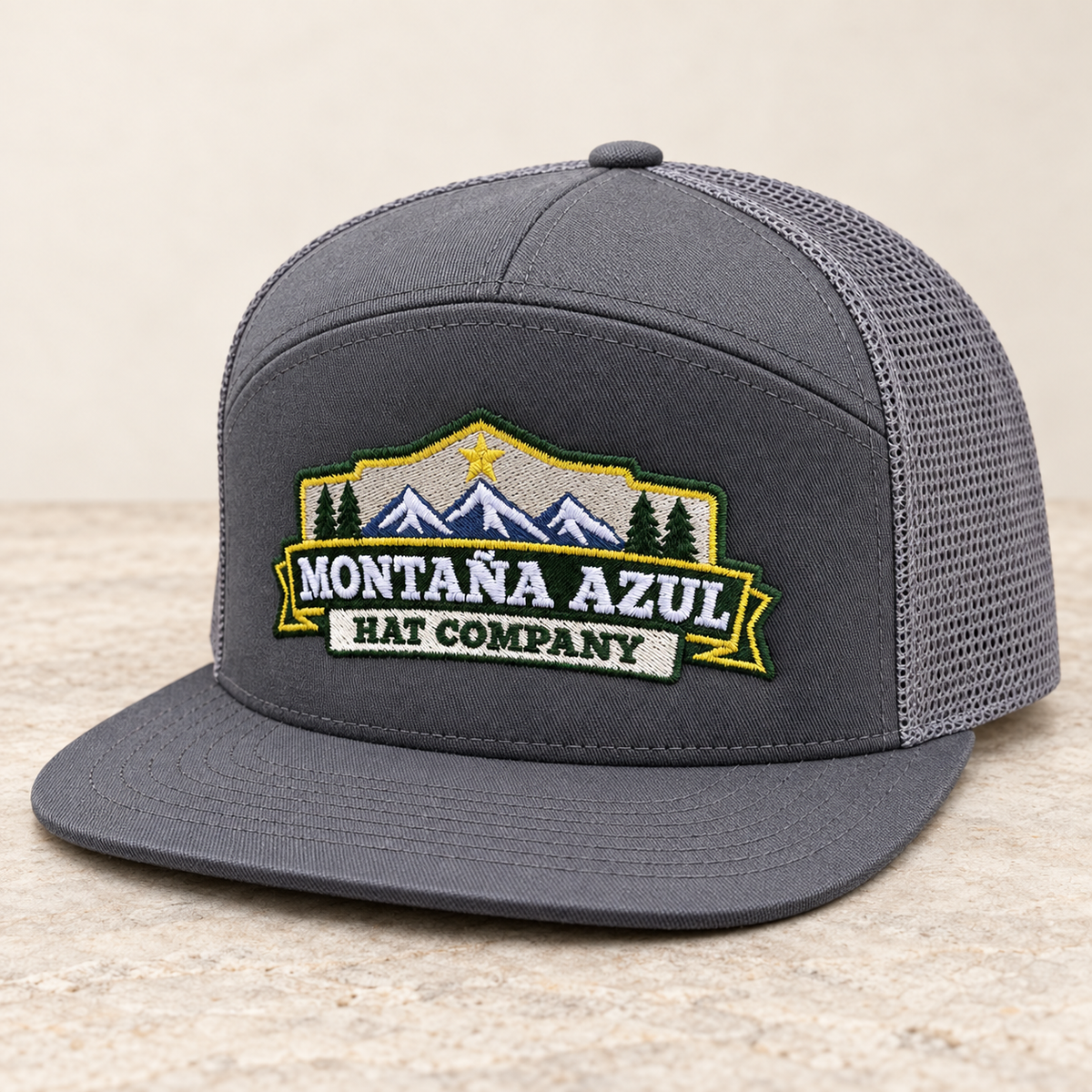 Montaña Azul Hat Co. Richardson 168 – 7-Panel Flat Bill Hat
